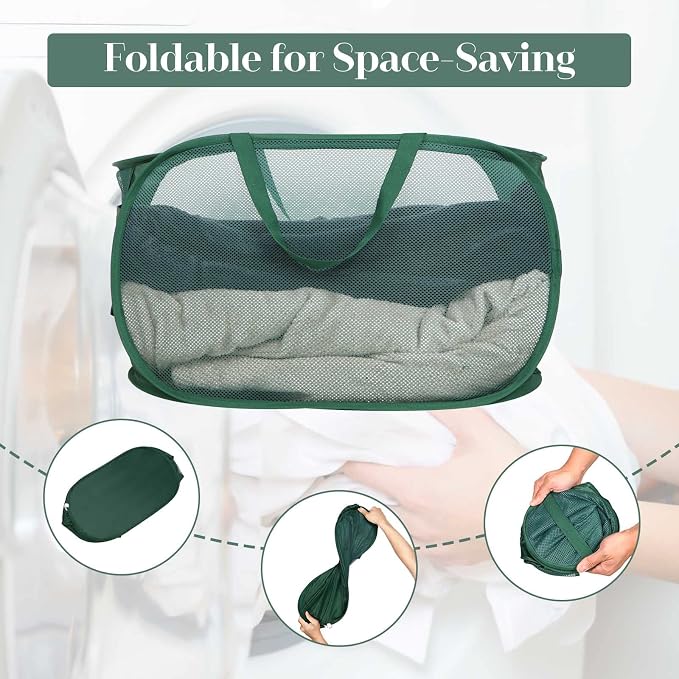 4 Pack Collapsible Laundry Baskets, Foldable Laundry Basket - Image 4