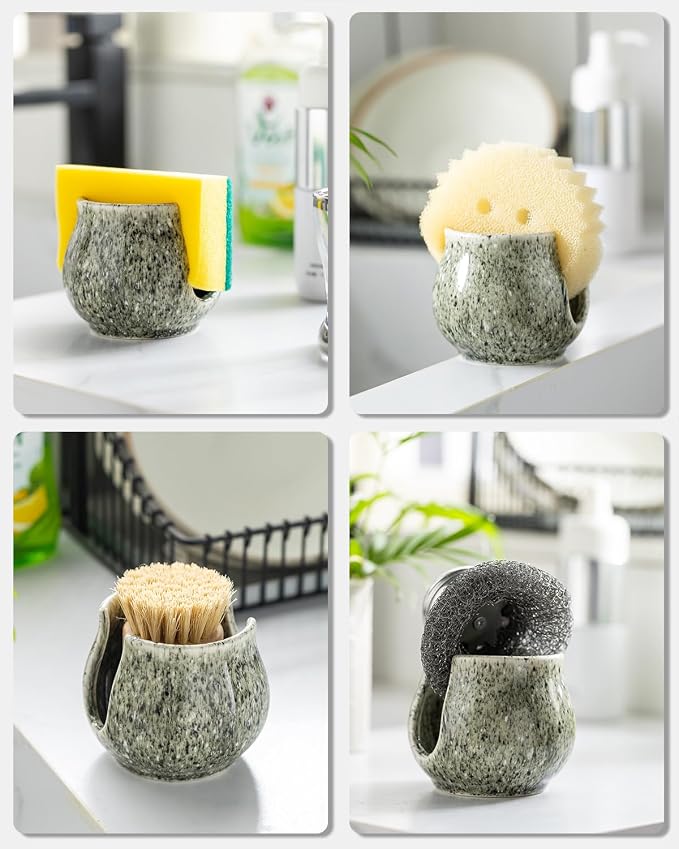 Zoeeker Sponge Holder, Ceramic Sponge Holder - Image 5