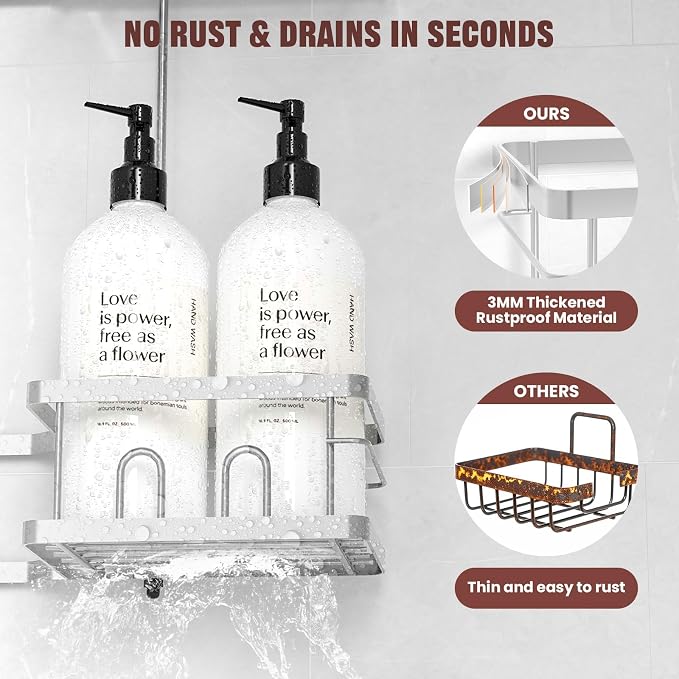 REINHARDT Adjustable Shower Caddy Hanging - Image 9