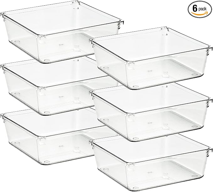 Ravinte 6 Pack Drawer Organizer, Non-Slip Pads, by Ravinte