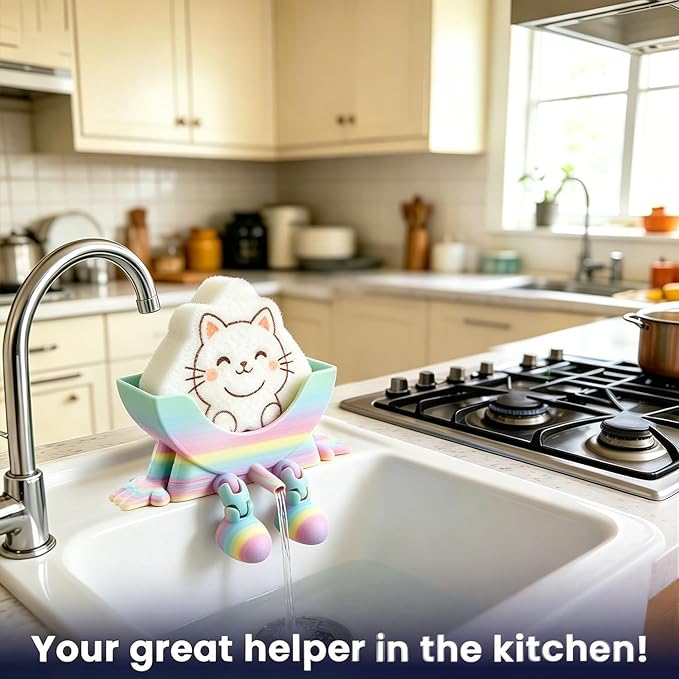 Creative Drainage Sponge Holder: Traceless Glue, 3D Printed Funny Kitchen Sink - Image 8