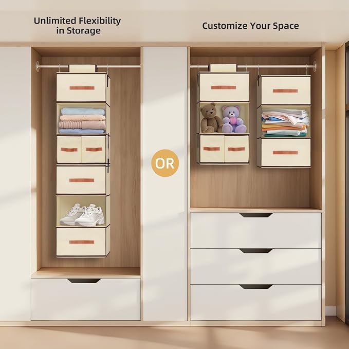 Hanging Closet Organizer 6-Shelf, Upgrade Closet Organizers and Storage - Image 4
