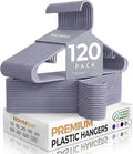 HOUSE DAY Grey Plastic Hangers 120 Pack, Slim Space-Saving Clothes Hangers | by HOUSE+DAY