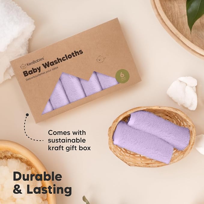 6-Pack Baby Washcloths, Soft Absorbent Washcloths - Image 7
