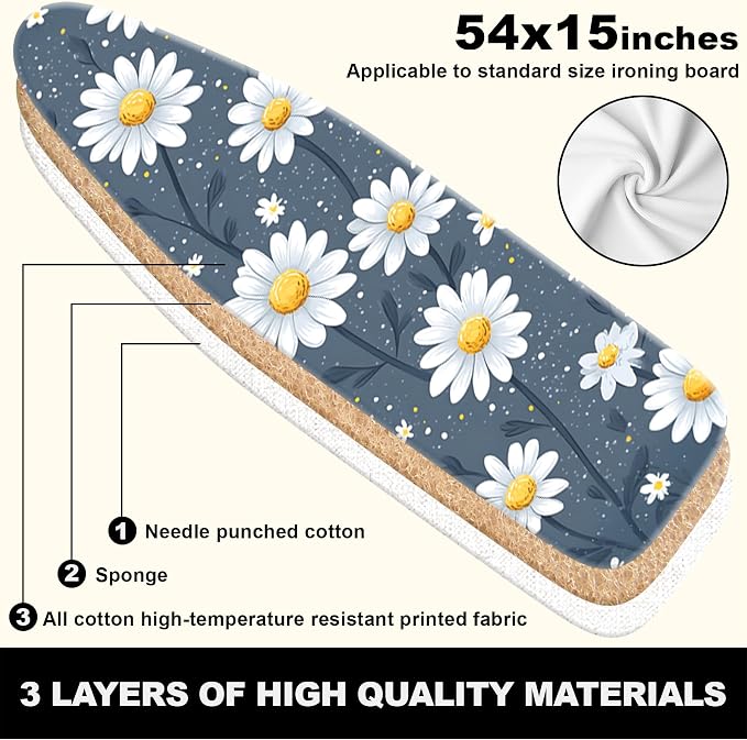 Ironing Board Cover 15x54 Inch- Standard Cotton Cover - Image 3