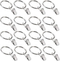 16 Pack Curtain Rings with Clips, Window Clip Rings Curtain Hooks Hangers Clip by Azmoncy
