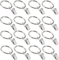 16 Pack Curtain Rings with Clips, Window Clip Rings Curtain Hooks Hangers Clip by Azmoncy