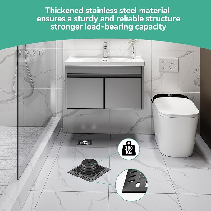Drain Hair Catcher for Bathroom Sink, 4.8" Stainless Steel and Silicone Shower - Image 6