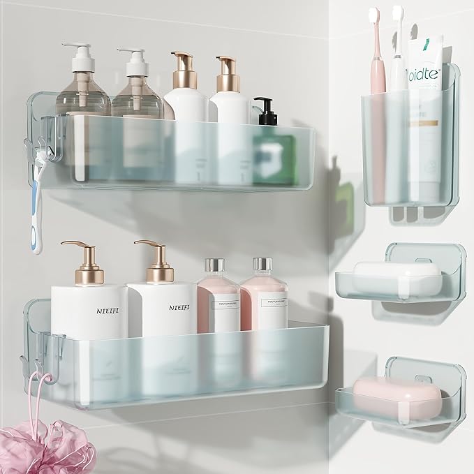 Nieifi Adhesive Shower Shelves, 5 Pieces by Nieifi