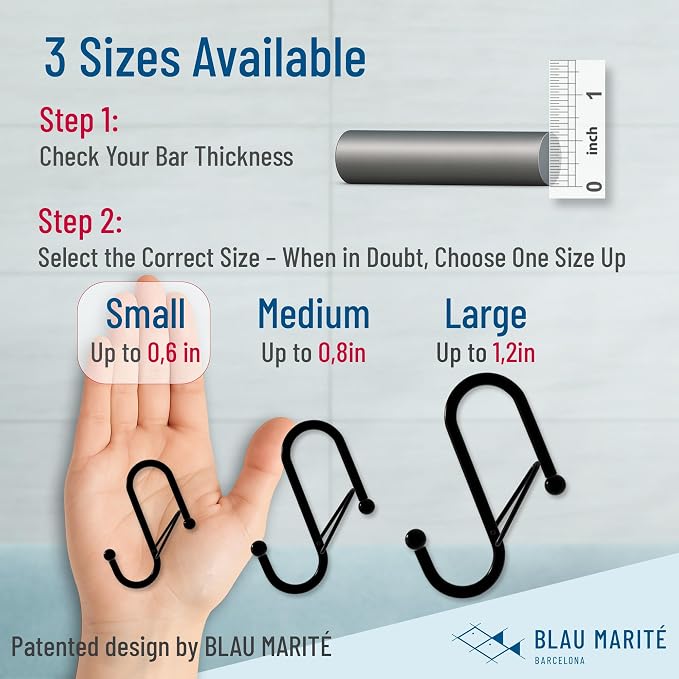 10-Pack Metal S Hooks for Hanging – Heavy-Duty S-Shaped Hook - Image 2