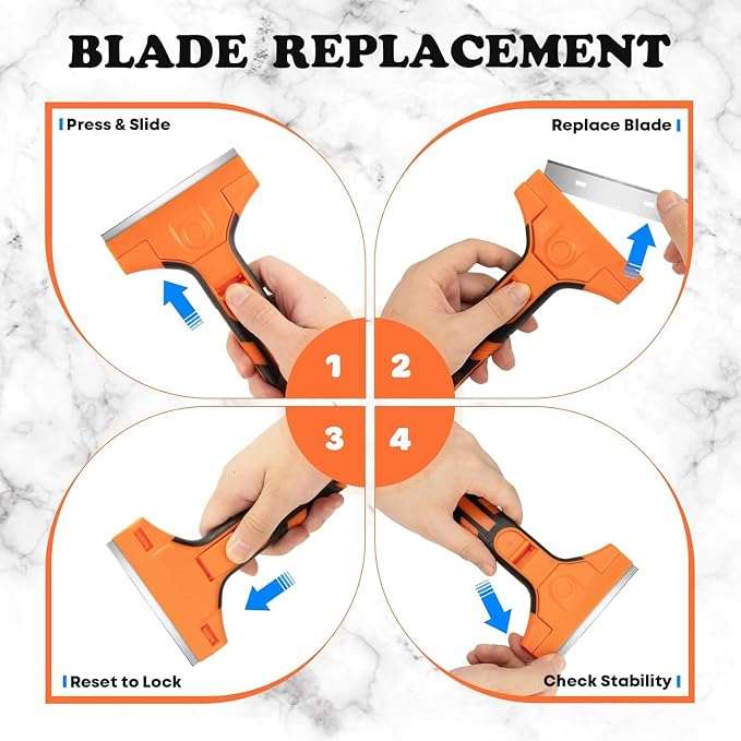 JETMORE 2 Pack Window Scraper Floor Scraper - Image 6