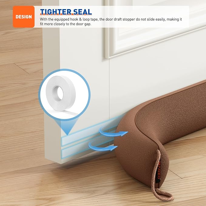 MAGZO Door Draft Stopper 34 Inches, Seals 3" Gaps, Soundproof & Thermal - Image 5