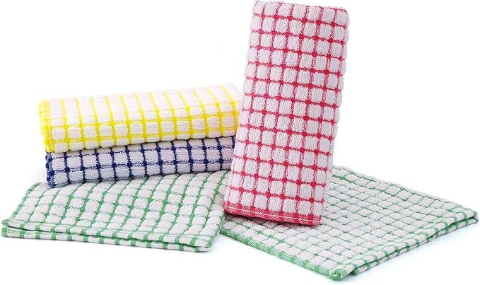 Kitinjoy Cotton 8 Pack Terry Kitchen Dish Cloths - Image 8