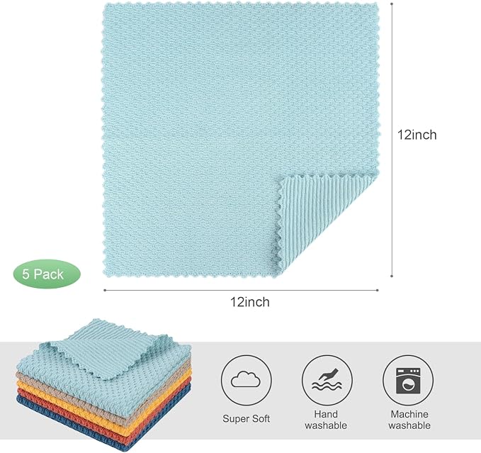 SINLAND Dish Cloth for Washing Dishes Kitchen Washcloth Cleaning Cloth - Image 2