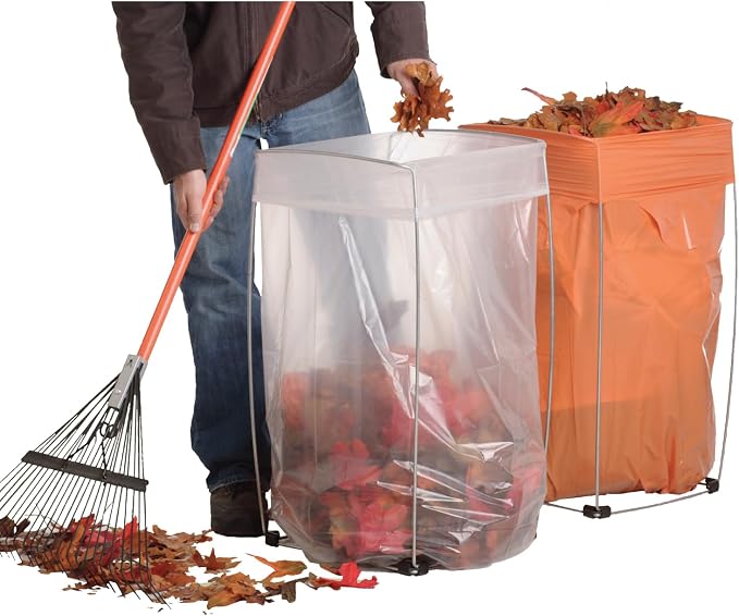 Bag Holder Stand for 39-45 Gallon Plastic & Paper Bags, Lawn Yard Work - Image 2