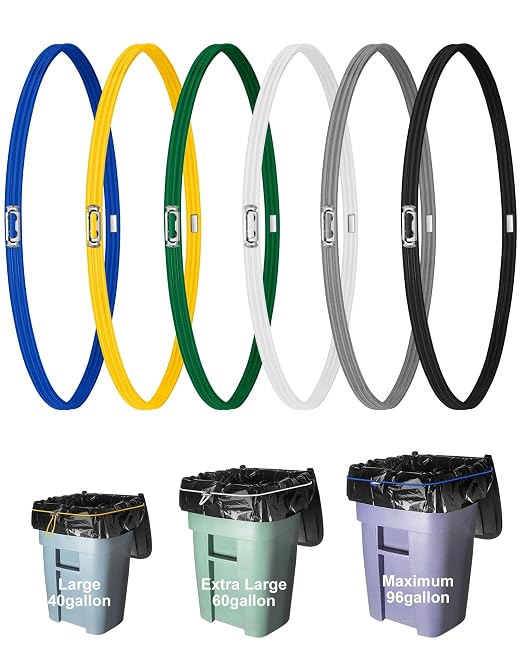 Large Rubber Bands for Trash Can Fits up 40-96 Gallon Extra Large Trash Can by Rosaver
