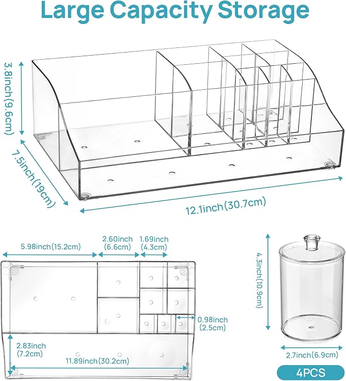 Vtopmart 5 PCS Bathroom Countertop Organizer Sets - Image 2