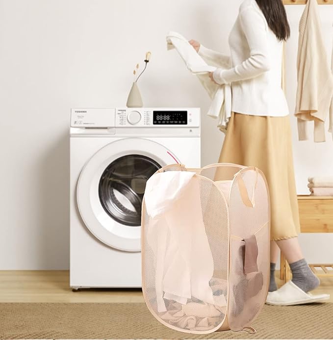 2Pcs Pop Up Hampers for Cruise, Folding Laundry Basket Space Saving Design - Image 3