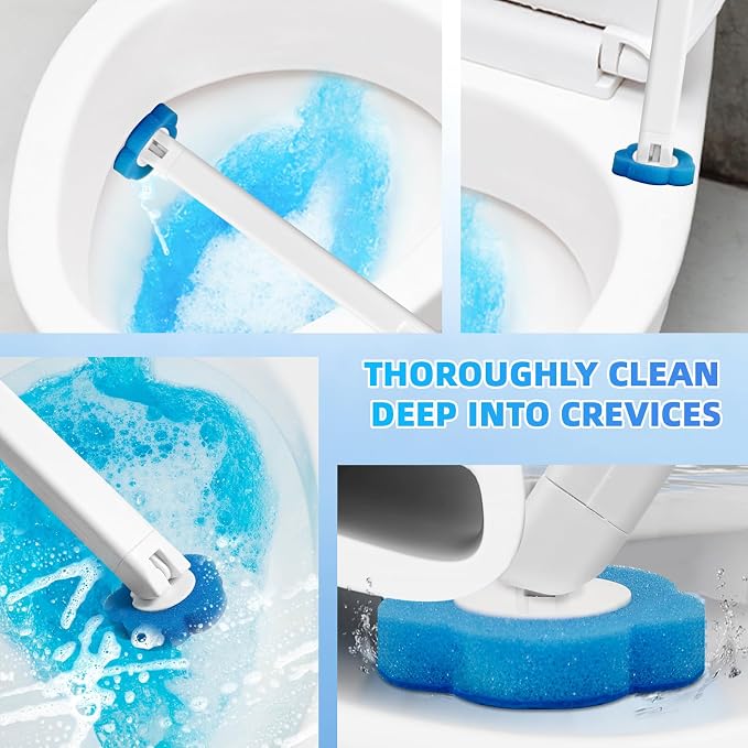 Disposable Toilet Brush with 48 Refills, Toilet Cleaning Supplies, Toilet Wand - Image 6
