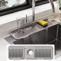 17.7-Inch Silicone Faucet Mat for Kitchen Sink Splash Guard, 7° Slope | by Doeklpo