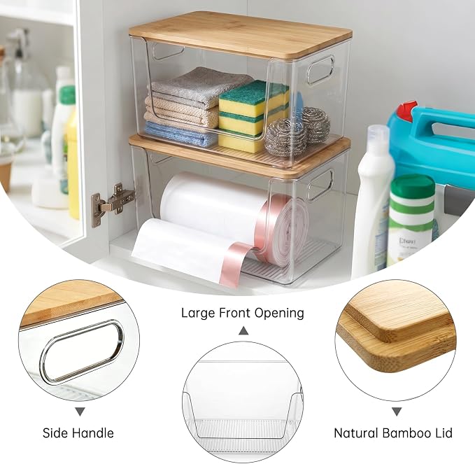 Trash Bag Holder 2 Pack, Stackable Garbage Bag Dispenser - Image 5