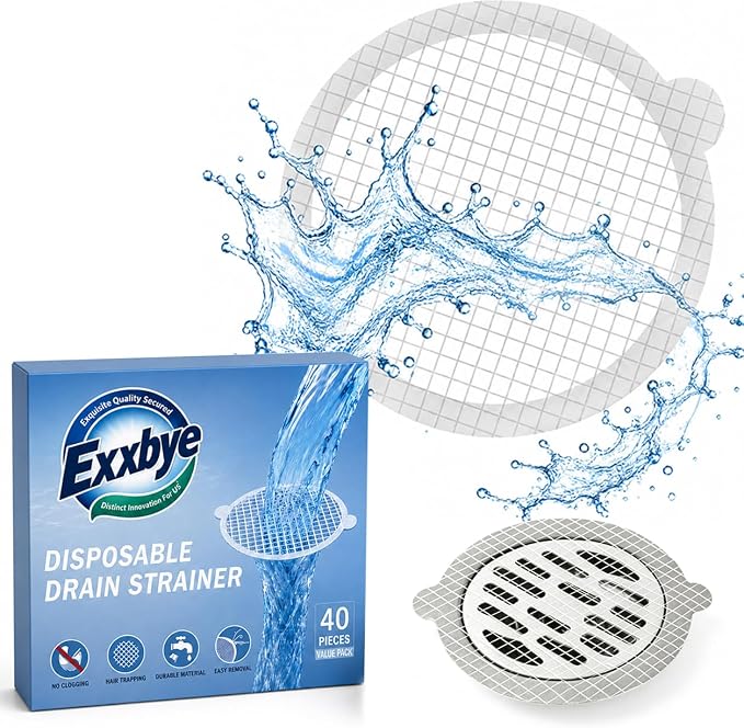 40 Pack Disposable Shower Drain Hair Catcher Stickers by Unknown