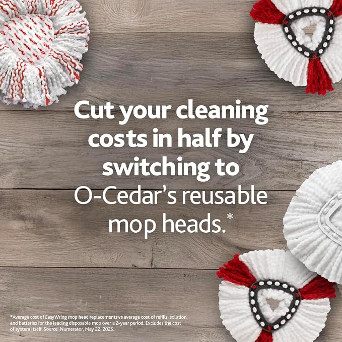 O-Cedar EasyWring Microfiber Spin Mop & Bucket Floor Cleaning System + 2 Extra - Image 10