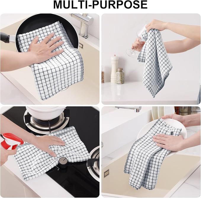 Kitinjoy Cotton 6 Pack Terry Kitchen Towels - Image 4