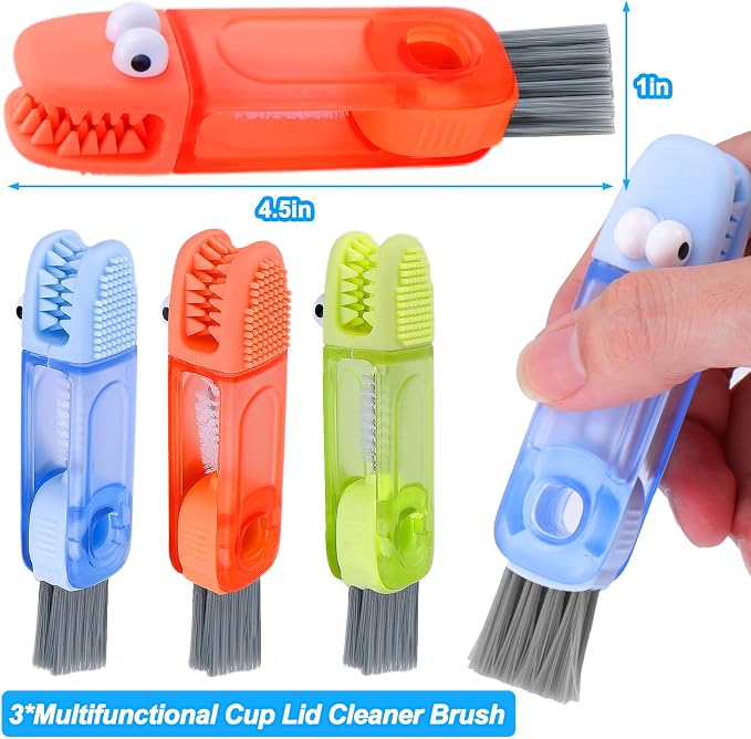 4 in 1 Cup Lid Gap Cleaning Brush Kit, 3 Pack | Multifunctional Water Bottle - Image 7