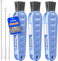 Holikme 6 Pack 4 in 1 Cup Lid Cleaning Brush 3 Straws Bottle Brush, Silicone by Holikme