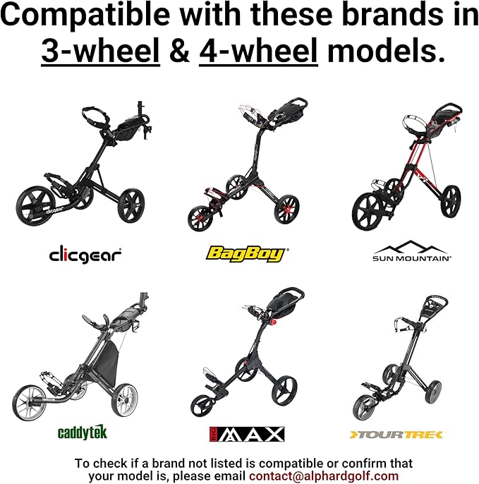 Alphard Club Booster V2Pro – Convert Your Push Cart into a Motorized, Electric Remote-Controlled Golf Caddie - New 2025 V2Pro with Permanently Attached Wheelie Bars