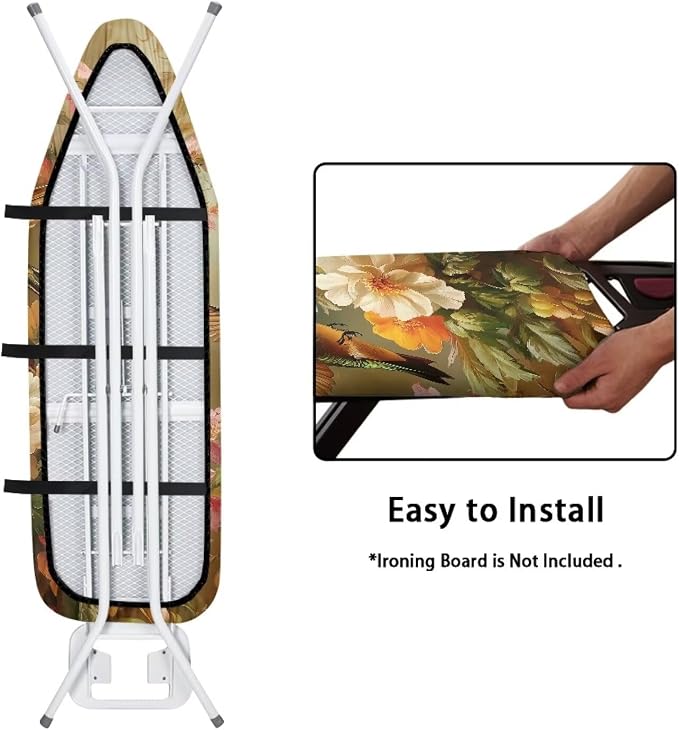 Hummingbird Floral Ironing Board Cover Heat Resistance and Resist Scorching - Image 4