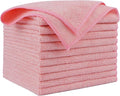 AIDEA Microfiber Cleaning Cloth Pink 10PK, Microfiber Towels 12×12" | Premium by AIDEAHOME