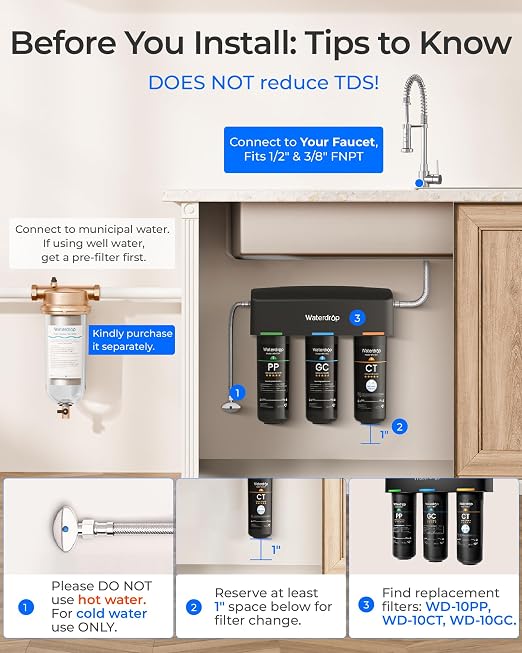 Waterdrop TSA 8 Layer Under Sink Water Filter System, NSF/ANSI 42 Certified | - Image 7