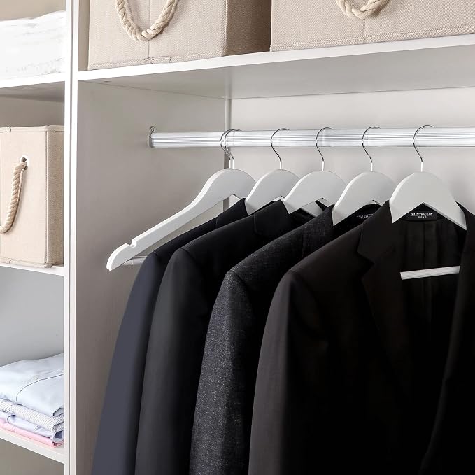 TOPIA HANGER Wooden Coat Hangers 30 Pack, 360° Swivel Hook and Shoulder Notches - Image 6