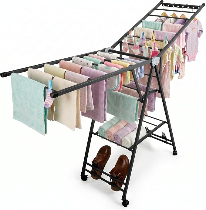 Clothes Rack, 3-Tier Drying Hanger, by AssHMKITOfficial