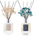 Reed Diffuser 3.38 oz 2pk, Clean Linen/Cashmere Vanilla Scented Reed Diffuser by Airkeep
