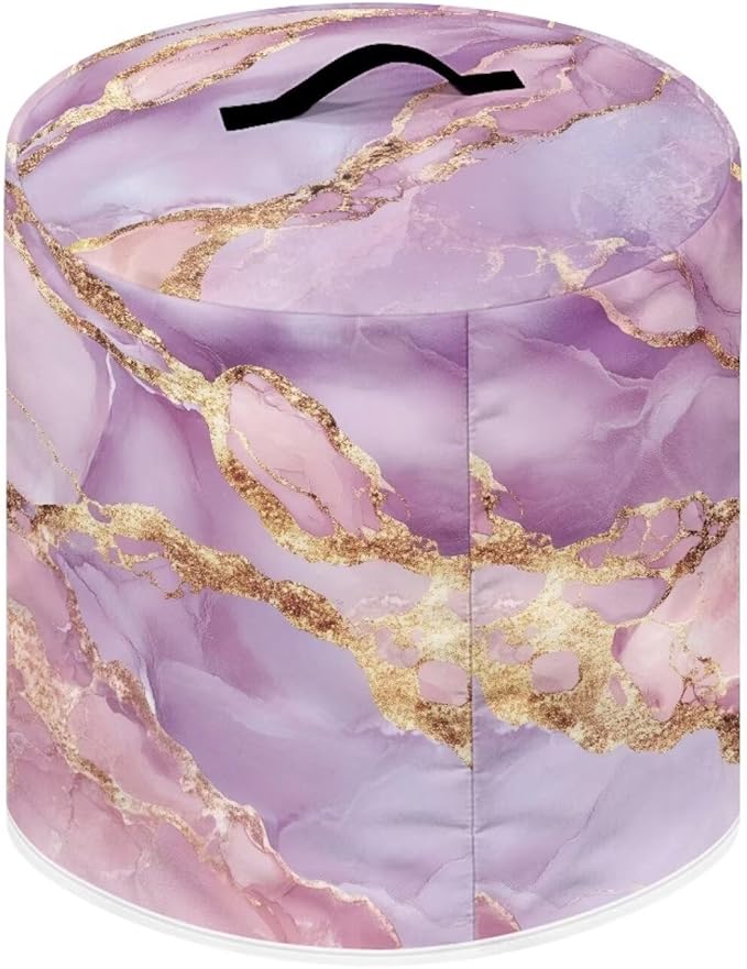 Purple Marble Dust Cover for Kitchen Instant Pot Accessories Appliance Cover Quart Pressure Cooker Air Fryer Rice Cooker Kitchen Appliance Dust Covers with Storage Pockets Size S