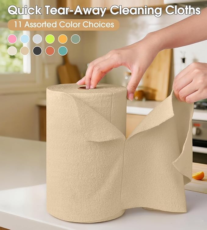 KitchLife Microfiber Cleaning Cloth Roll, 100 Pack - Image 5
