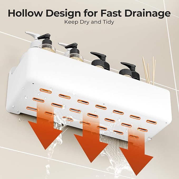 Orimade Shower Caddy 2-Pack, No-Drill Adhesive Shelves - Image 7