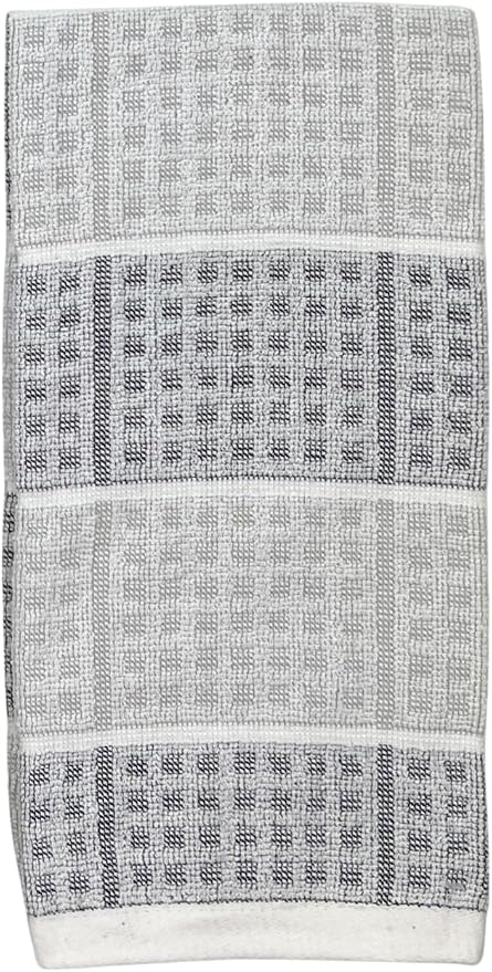 Serafina Home Black Gray Kitchen Dish Towels- Set of 3 100% Cotton Cloth Soft - Image 8
