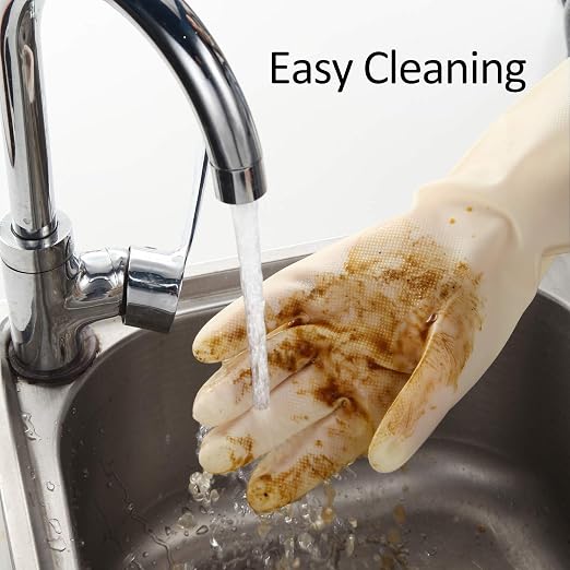BOOMJOY Nitrile Cleaning Gloves, Heavy Duty Dishwashing Gloves, Reusable Medium - Image 4