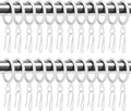 Hotop 60 Pcs 0.98 Inch Curtain Ring and 60 Pcs Pin Hook, 0.98/1.26/1.5/1.65 by HOTOP