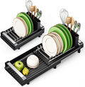 TOOLF Small Dish Drying Rack, Expandable and Space-Saving, Matte Black | Mini by TOOLF