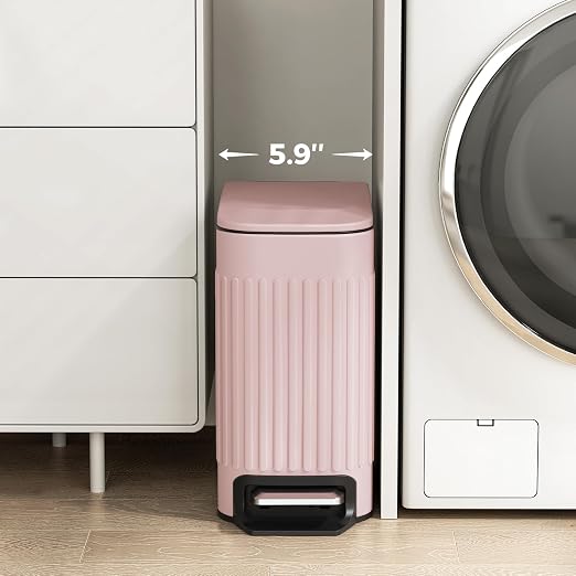 TrashAid Slim Bathroom Trash Can - Image 2