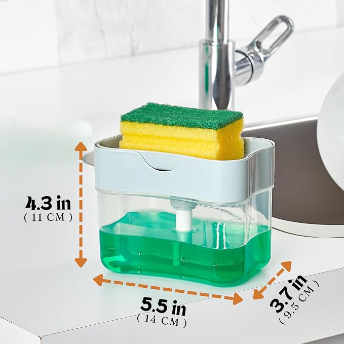 HEFA Dish Soap Dispenser and Sponge Holder - Image 6
