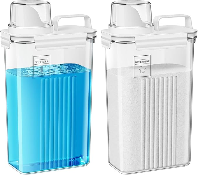 94oz Laundry Detergent Dispenser Container, Laundry Soap Dispenser, 2 Pack by SUBEKYU