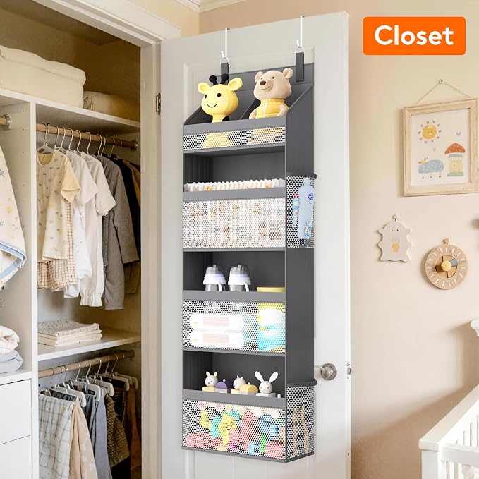 Lifewit 4 Tier Over the Door Organizer, Diaper Hanging Storage - Image 2