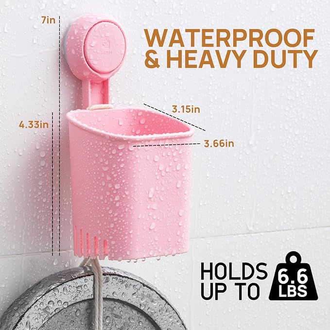 Powerful Suction Cup Toothbrush Holder, Drill-Free Wall Shower Holder - Image 4