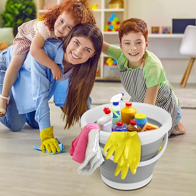 Collapsible Bucket with Handle 10L, Portable Mop Bucket - Image 6